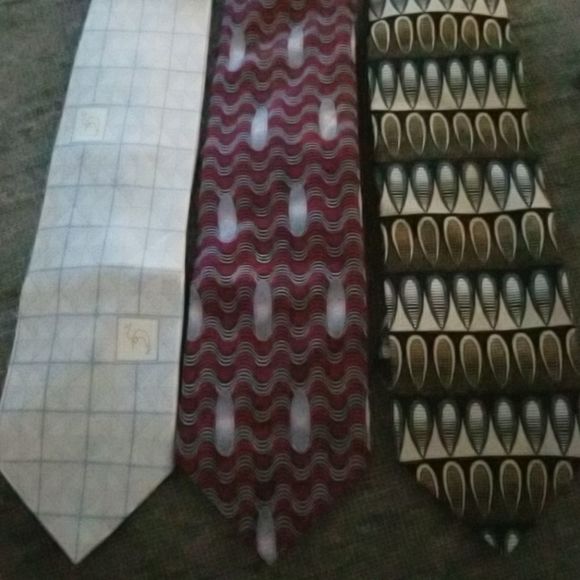 Pierre Balmain & Picasso Mens Silk Neck Ties 3! - Picture 1 of 11